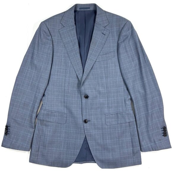 Suitsupply Jacket Mens Size 38 L Gray Blue Super 110s Vitale Barberis Canonico